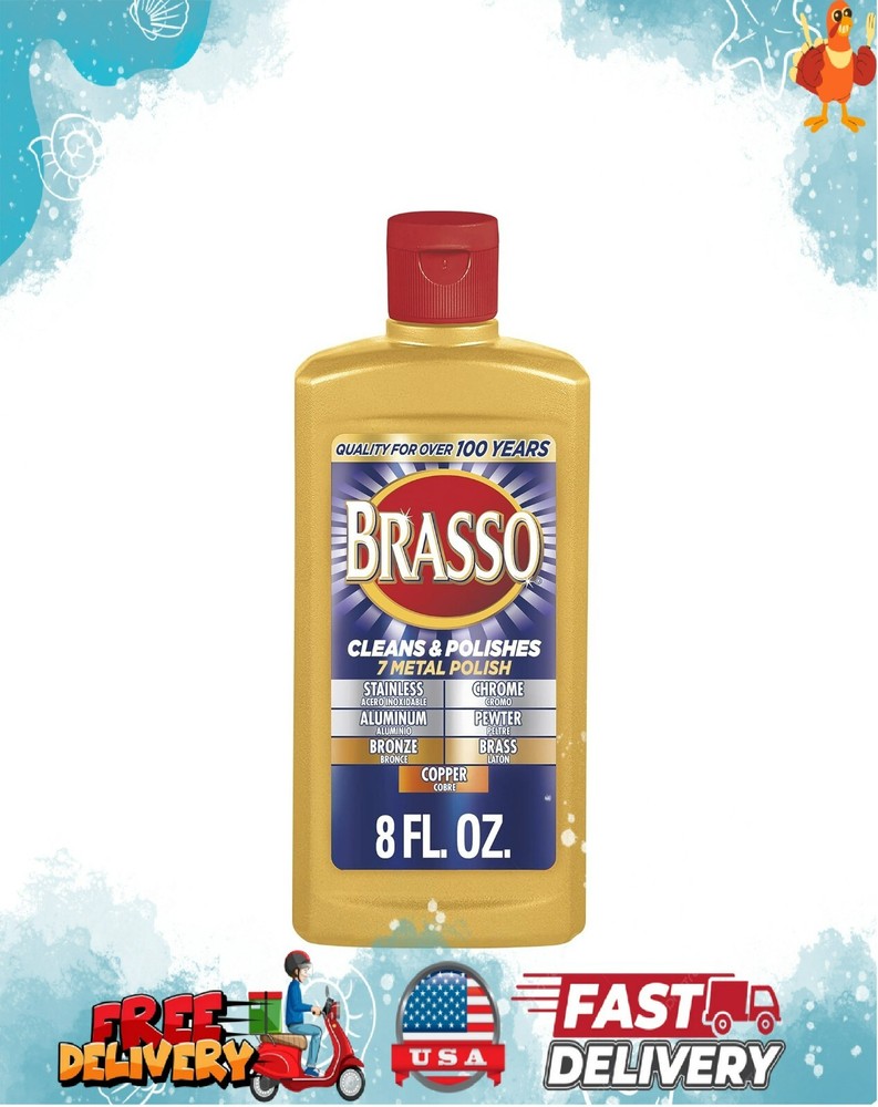 NEW Brasso-2660089334 Multi-Purpose Metal Polish, 8 oz(FAST SHIPPING)