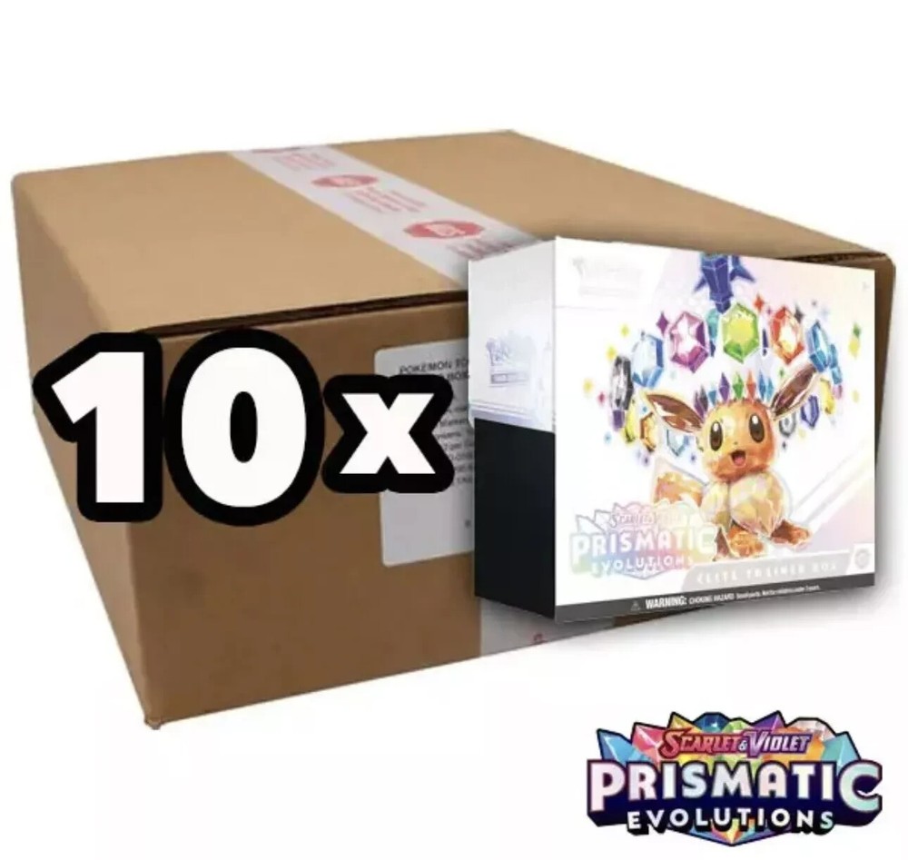 PRISMATIC EVOLUTIONS Elite Trainer Box CASE OF TEN 10 ETBs Pokemon