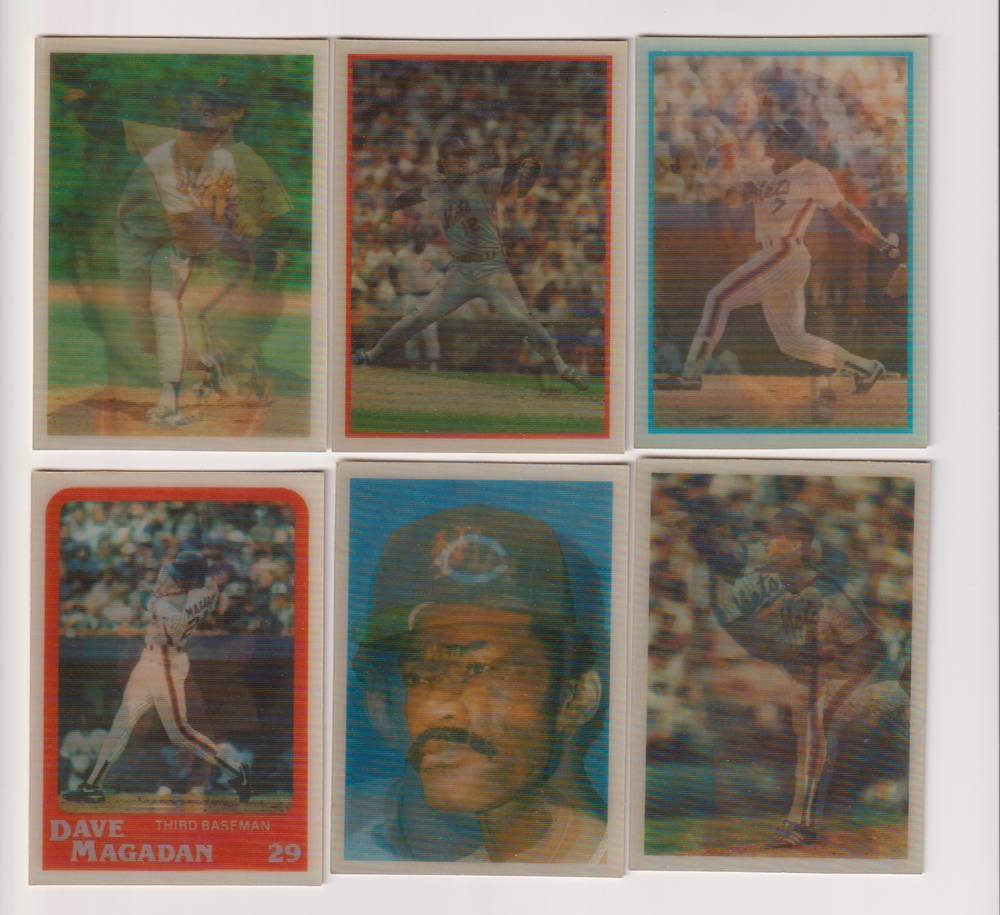 New York Mets Sportflics Baseball Card Lot (6) George Foster, Ron Darling