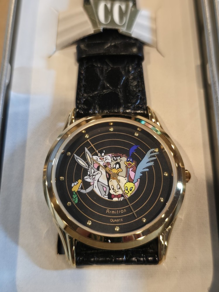 Armitron Looney Tunes Vintage Watch 1992 Bugs Bunny Tweety Taz Warner Bros Adult