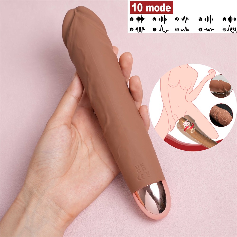 360° Rotating Vibrating Dildo Multi Speeds Anal Butt Plug Stimulator Massager US