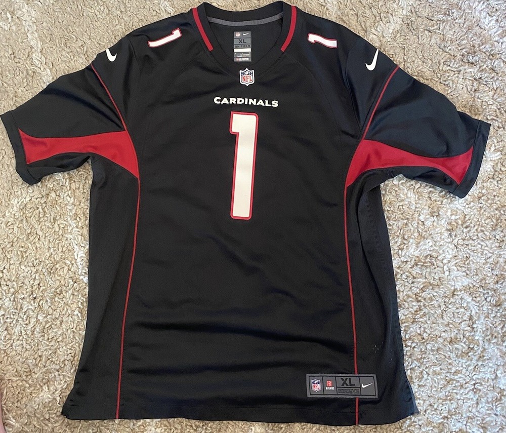 Arizona Cardinals-Kyler Murray #1-Mens-NFL Football Jersey-Black/Red/White-SZ XL