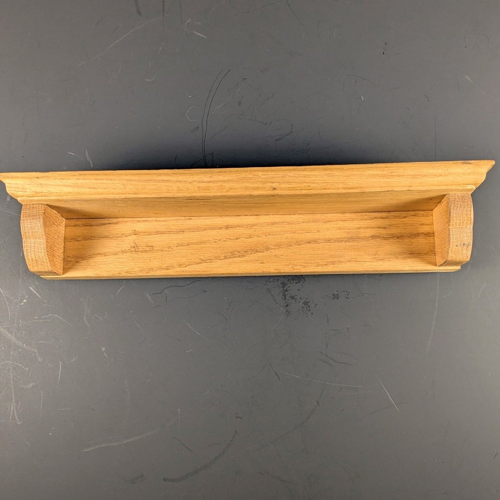 Vintage Solid Oak Wall Shelf Small Primitive Farmhouse Wood Ledge