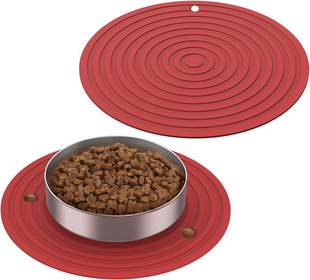 Anti-Slip Dog Bowl Mat for Food & Water – Waterproof Dog Feeding Mat Keeps Floor