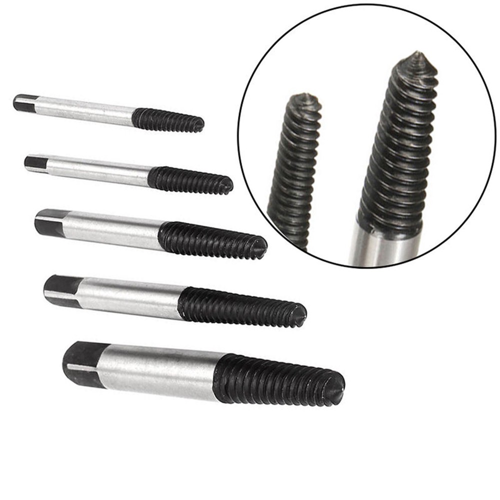 5Pcs Damaged Screw Extractor Kit Easy Out Bolt Stud Remover Tool Set DIY