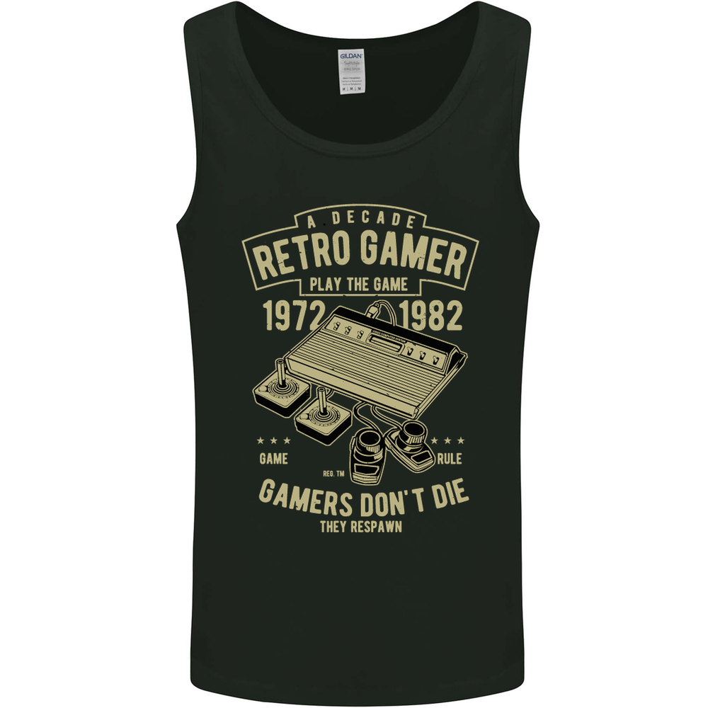 Retro Gamer Funny Gaming Mens Vest Tank Top