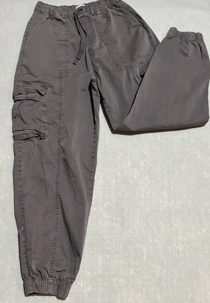 GARAGE Cargo Jogger Pants Women M Gray Tapered Activewear Casual-Stylish-Fun