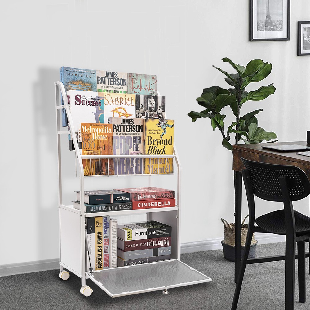 5-Tier Kids Bookcase Display Stand for Book Organizer Storage