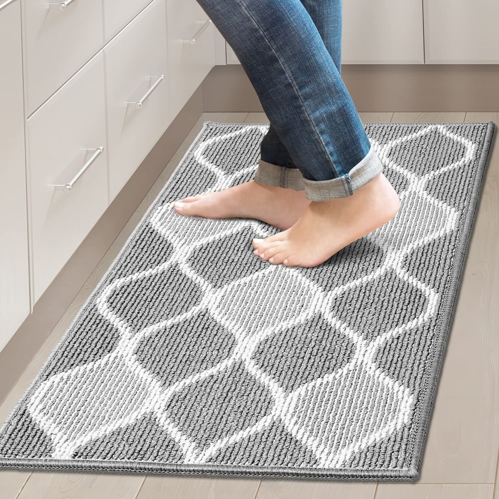 Kitchen Rugs and Mats, Non Skid Kitchen Runner Rug Absorbent Resist Dirt Kitc...