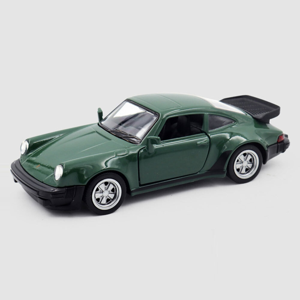 1/36 Scale 1978 Porsche 911 Turbo Diecast Metal Pull Back Toy Car in Green