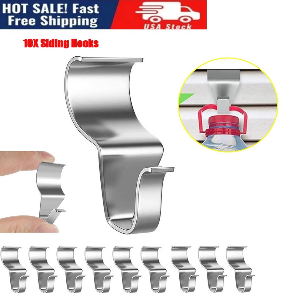 10 Pack Vinyl Siding Hooks Heavy Duty Siding Clips Siding Hanger for Hanging