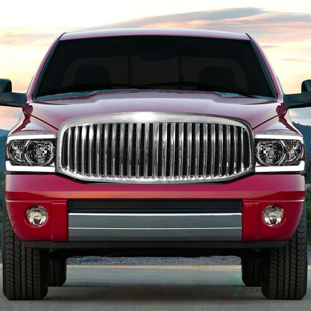 TLAPS For 06-09 Ram Switchback Sequential LED Chrome Headlights A+Vertical Grill