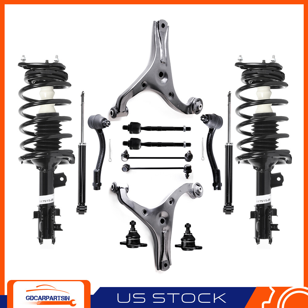 2006-2011 Hyundai Accent Front Struts Control Arms Sway Bar Kit FWD