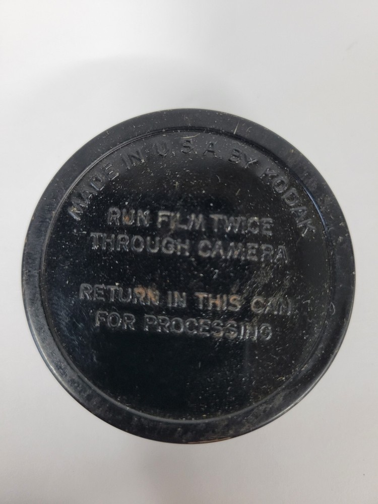 Vintage Kodak Empty Metal Film Reel in can, Double Run 8mm Movie