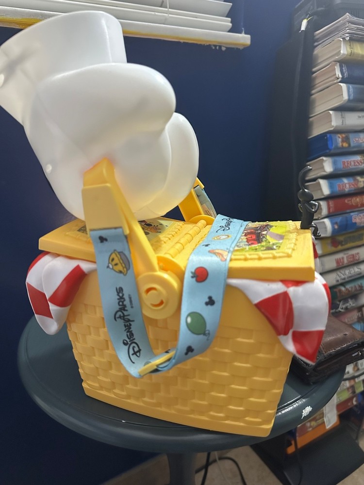 Disney Parks Mickey & Minnie's Runaway Railway Picnic Basket Popcorn Bucket