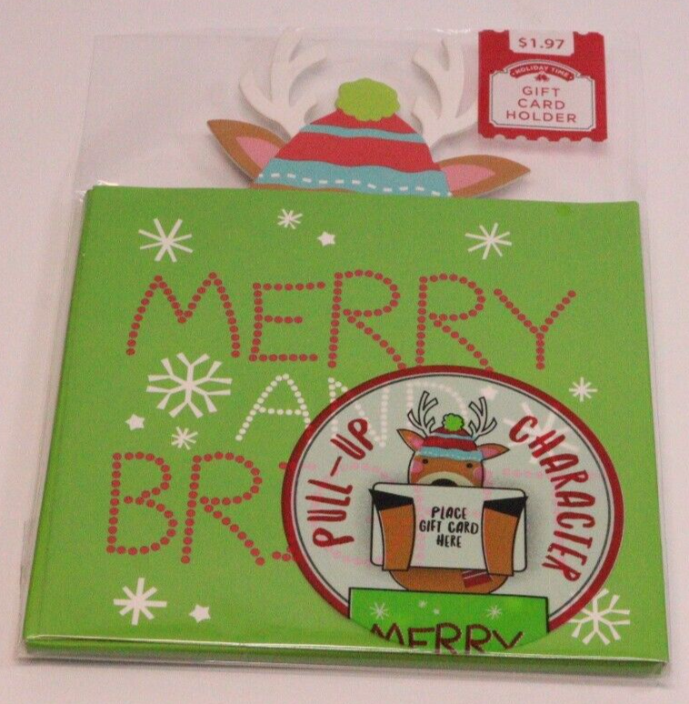Christmas Gift Card Holder - Merry & Bright Holiday Design  -image