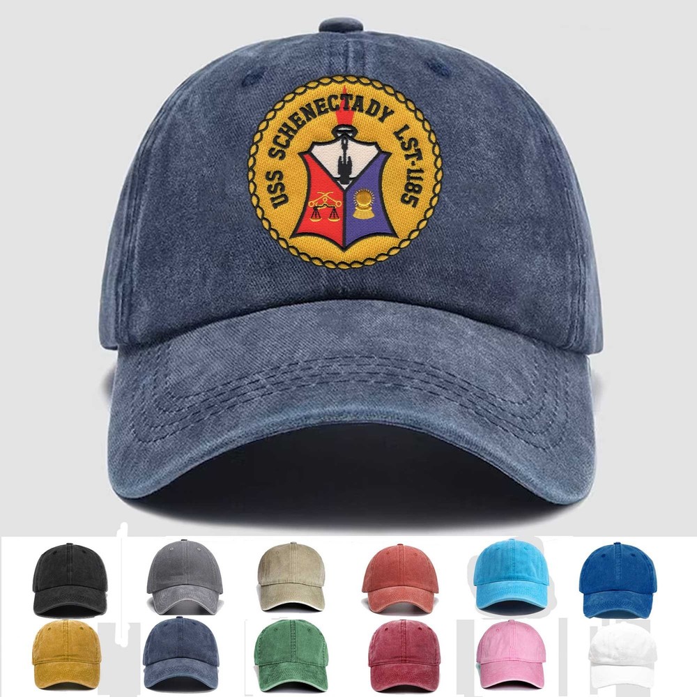 Custom Embroidered Hat LST-1185 USS Schenectady, Veteran Cap, Trucker Hat, Gift