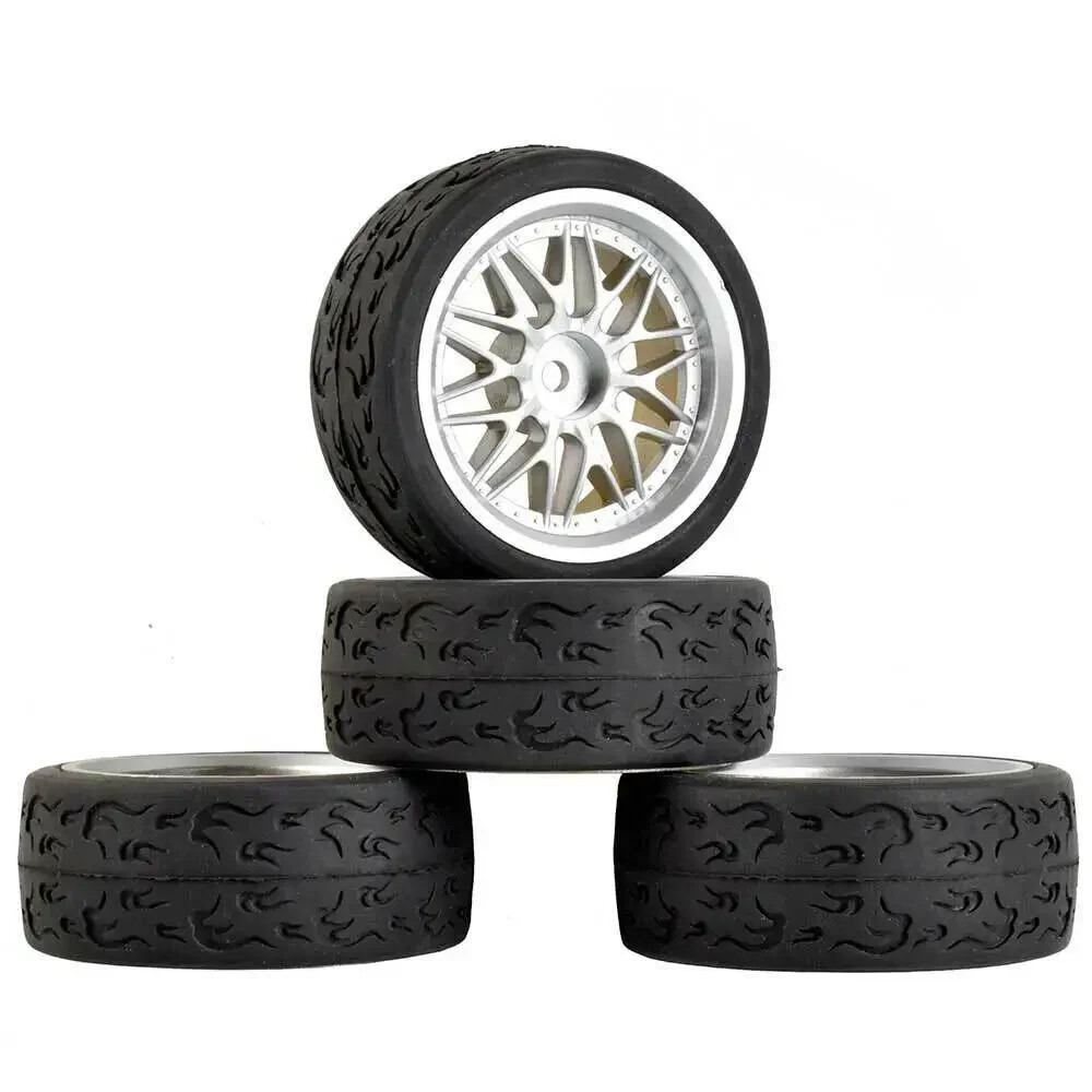 1/10 On road Rc Car Wheel Rubber Tires For Hpi Sport2/3 Tamiya flux Rs4 e10 HSP