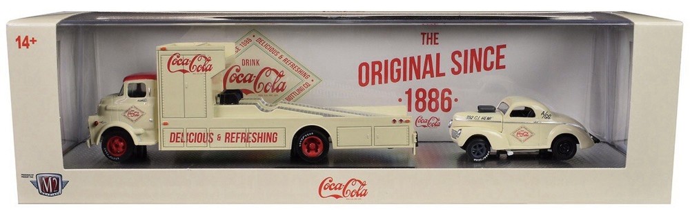 M2 MACHINES AUTO HAULERS 1957 DODGE COE & 1941 WILLYS COUPE GASSER COCA-COLA