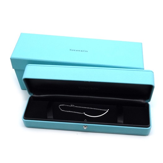 Tiffany & Co.  T Smile Diamond Bracelet Approx 16.3-17.3 cm K18WG White Gold   7