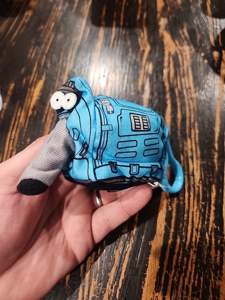 Teletubbies Blue Noo Noo Clip-On Plush Finger Puppet Beanbag