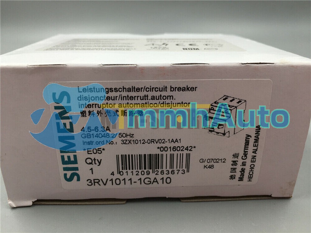 1PC Brand Siemens motor protection circuit breaker 3RV1011-1GA10 3RV10111GA10