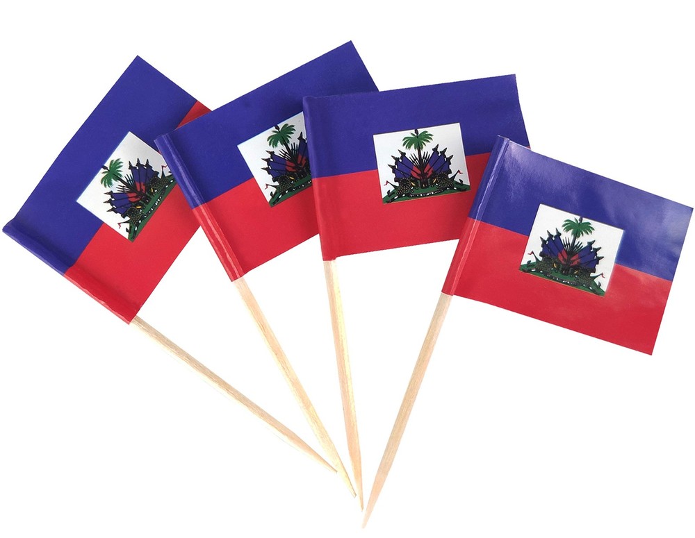 Haiti Toothpick Flags Mini Haitian Cupcake Toppers Pack of 200