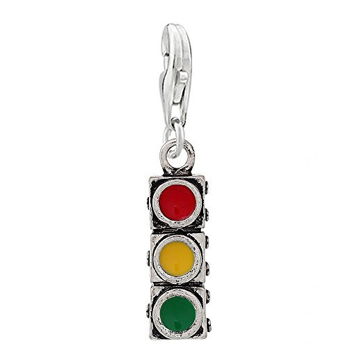 Colorful Traffic Light Charm Pendant for Bracelets or Necklaces