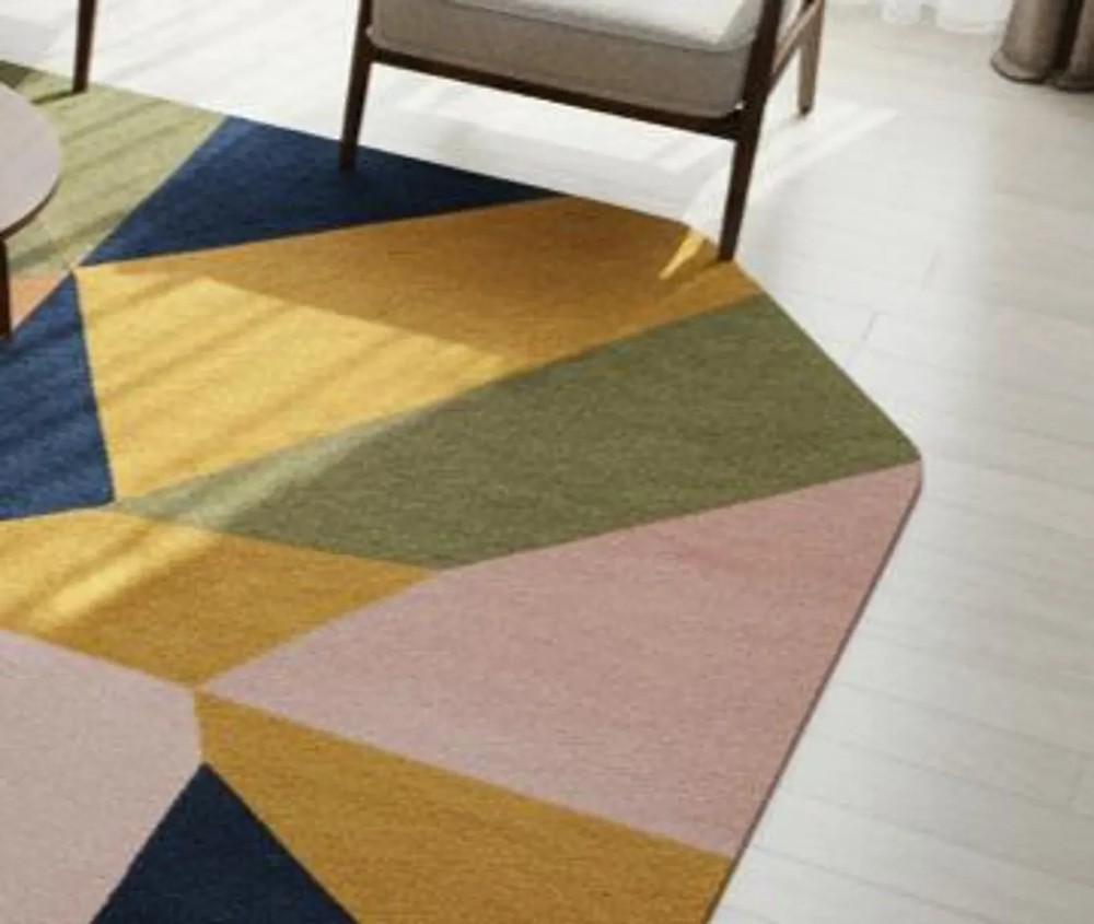 Modern Geometric Hand-tufted Carpet | Multicolor Abstract Pattern Rug | NZ Wool
