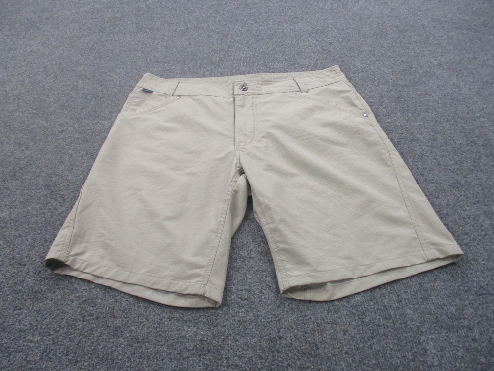 Kuhl Shorts Men 36 Beige Chino Hiking Work Outdoor Climbing Logo Casual