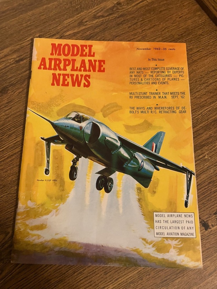 Vintage Back Issue of Model Airplane News Magazine - November 1962
