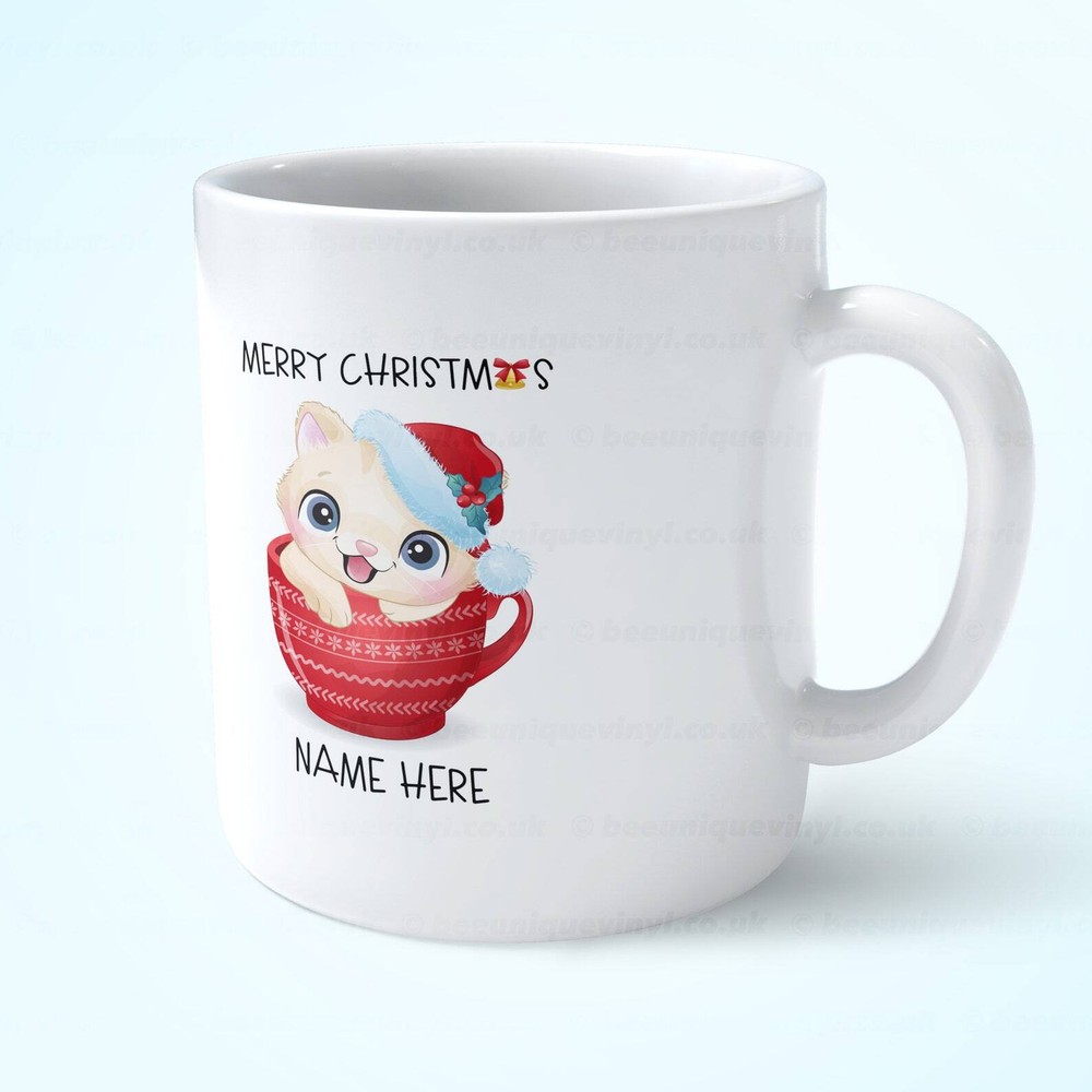 Christmas Cat Mug Personalised Cat Owner Mug Christmas Mug Cute Mug
