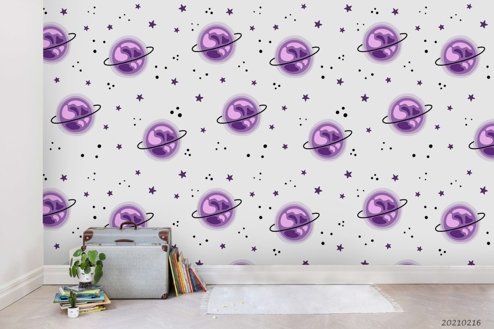 3D Space Planet Stars Mode Wall Murals Wallpaper Murals Wall Sticker