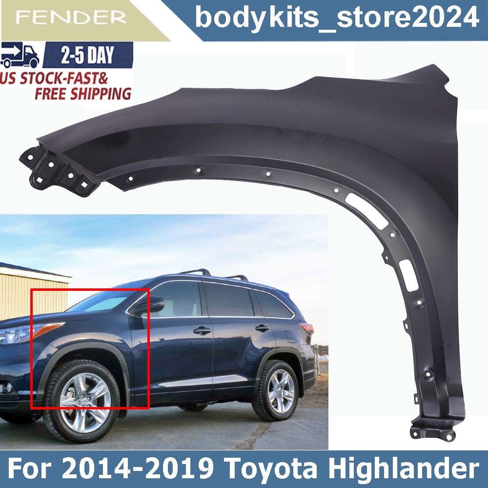 Fender For 2014 2015 2016 2017 2018 2019 Toyota Highlander Front Driver Side