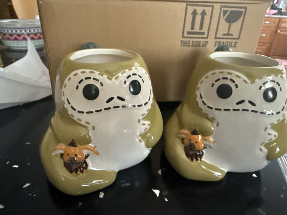 STAR WARS JABBA THE HUTT COFFEE MUGS CERAMIC SET OF 2 NEW! 14 OZ EA ZAK DESIGNS