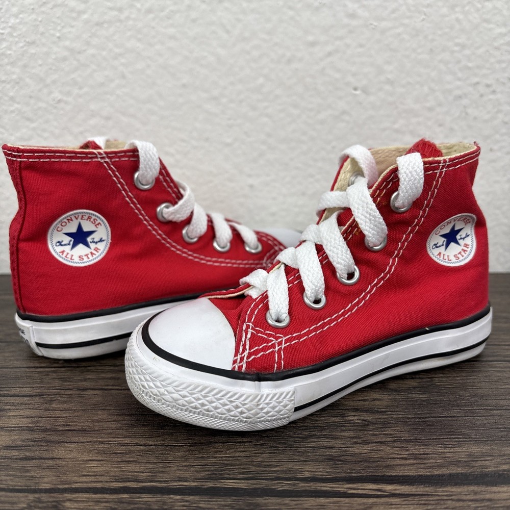 Converse Chuck Taylor All Star Kids High Top Shoes Toddler Size 6 Red Sneakers