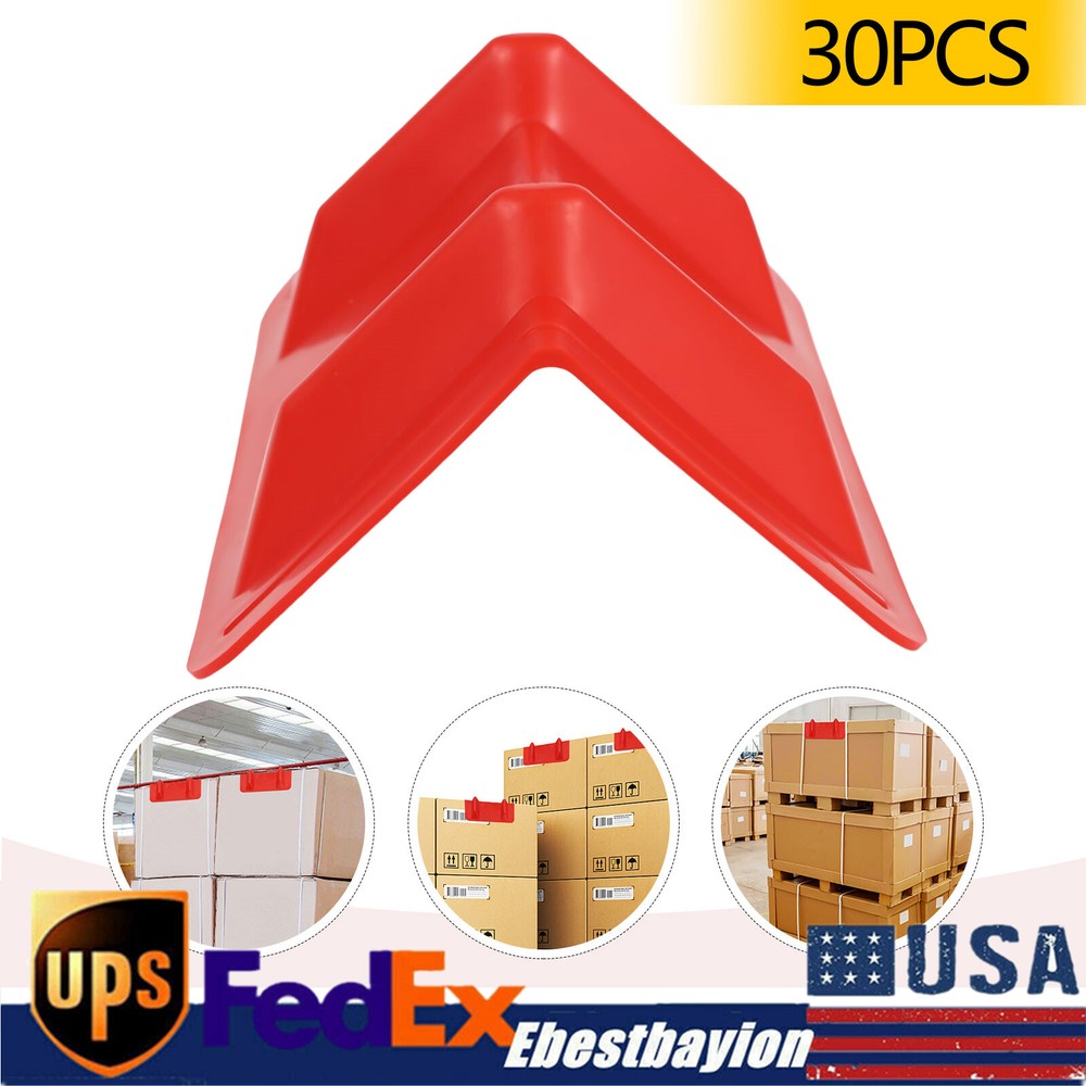 30 Pack Red PP V Shaped Corner Edge Protector 10