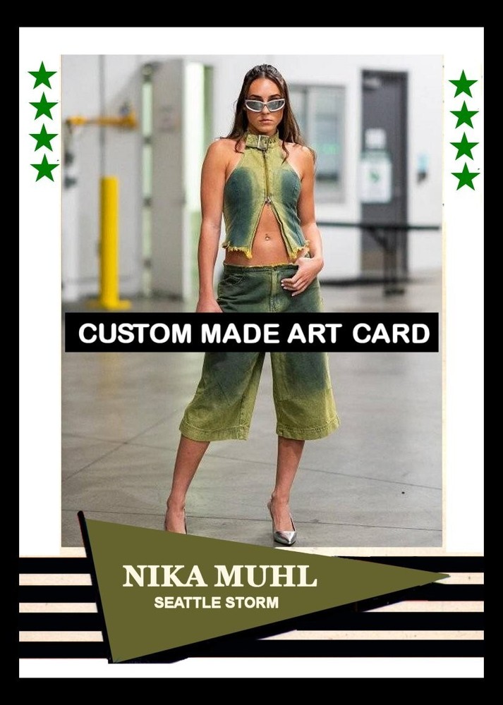 Nika Muhl Sexy Seattle Storm Art Card Blank Back New