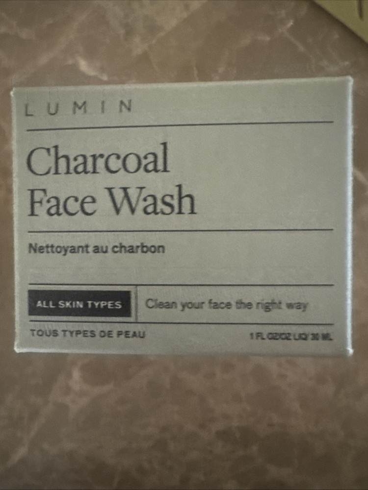 LUMIN CHARCOAL FACE WASH CLEANSER Men's Skin Care 1.7 Fl. Oz.
