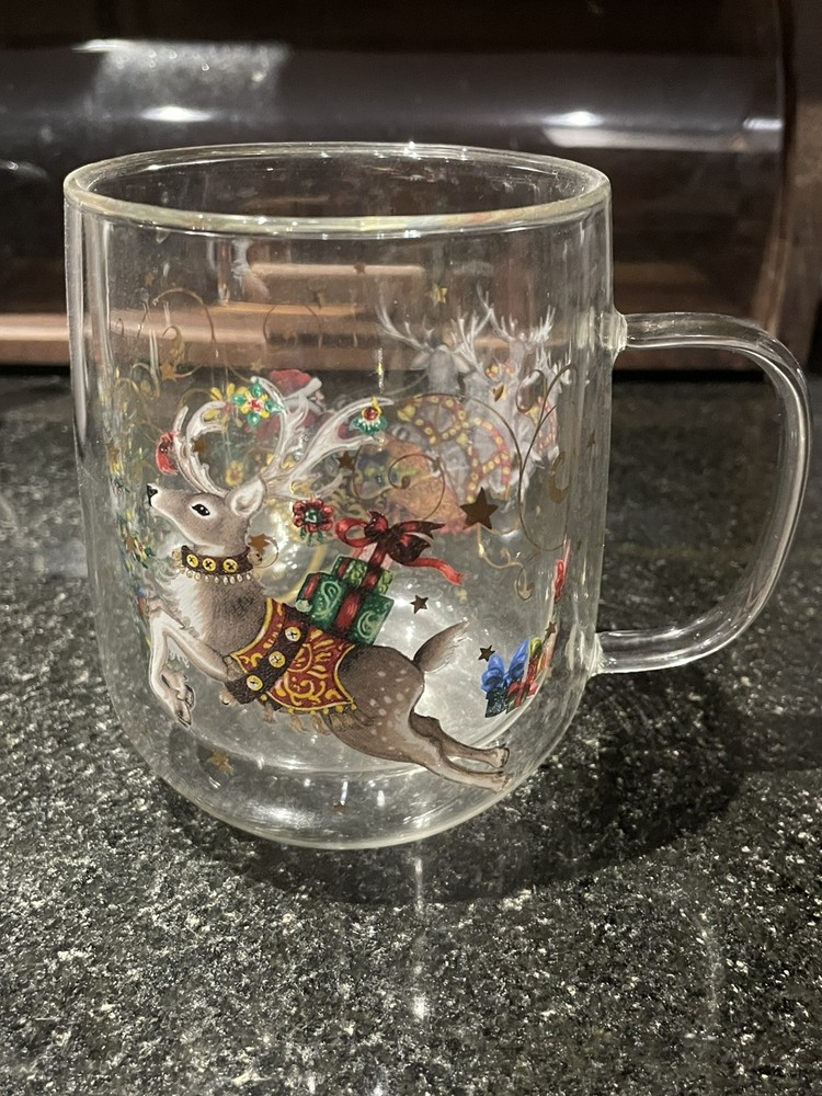 RARE Williams Sonoma Twas the Night Christmas Double Wall Mug