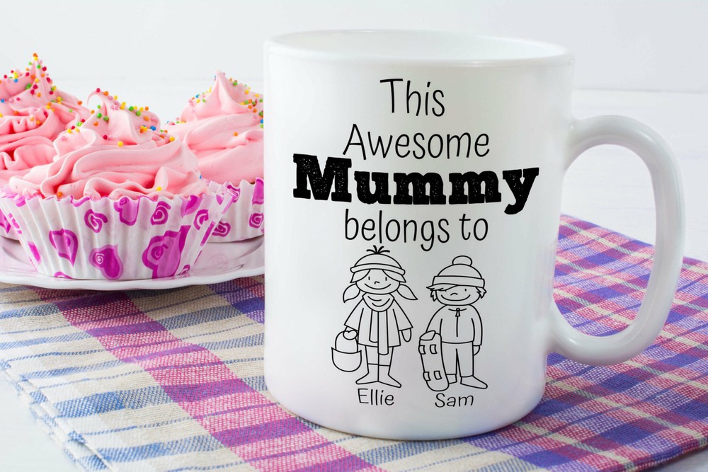Awesome Mum Custom Mug Cute Birthday Gift For Mummy From The Kids Fab Mother's