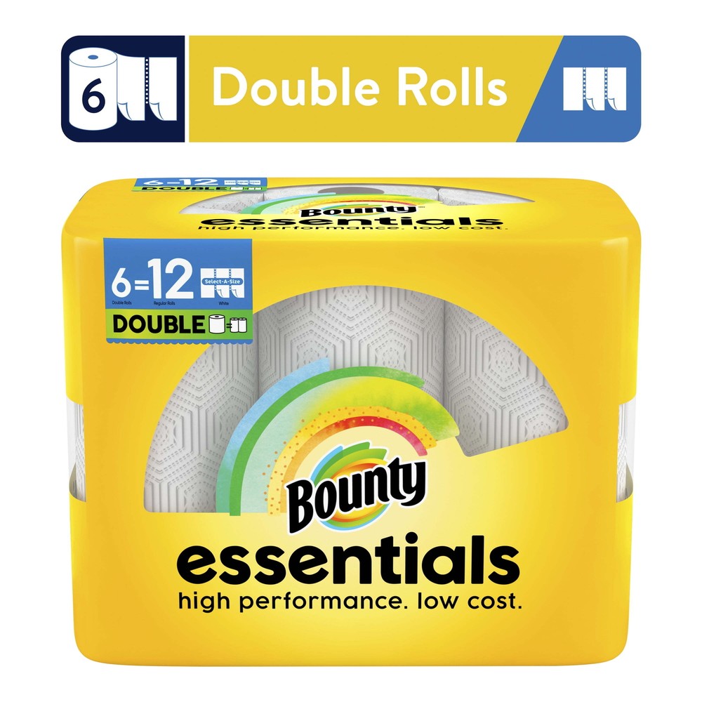 Bounty Essentials Select-a-Size Paper Towels 6 Double Rolls