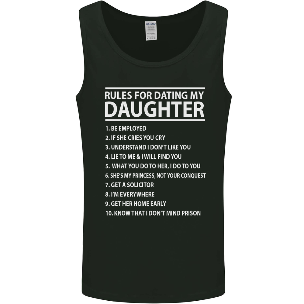 Rules for Dating My Daughter Fathers Day Mens Vest Tank Top