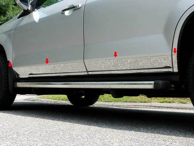 FITS ACURA MDX 2001-2006 STAINLESS STEEL CHROME ROCKER PANEL 8PCS