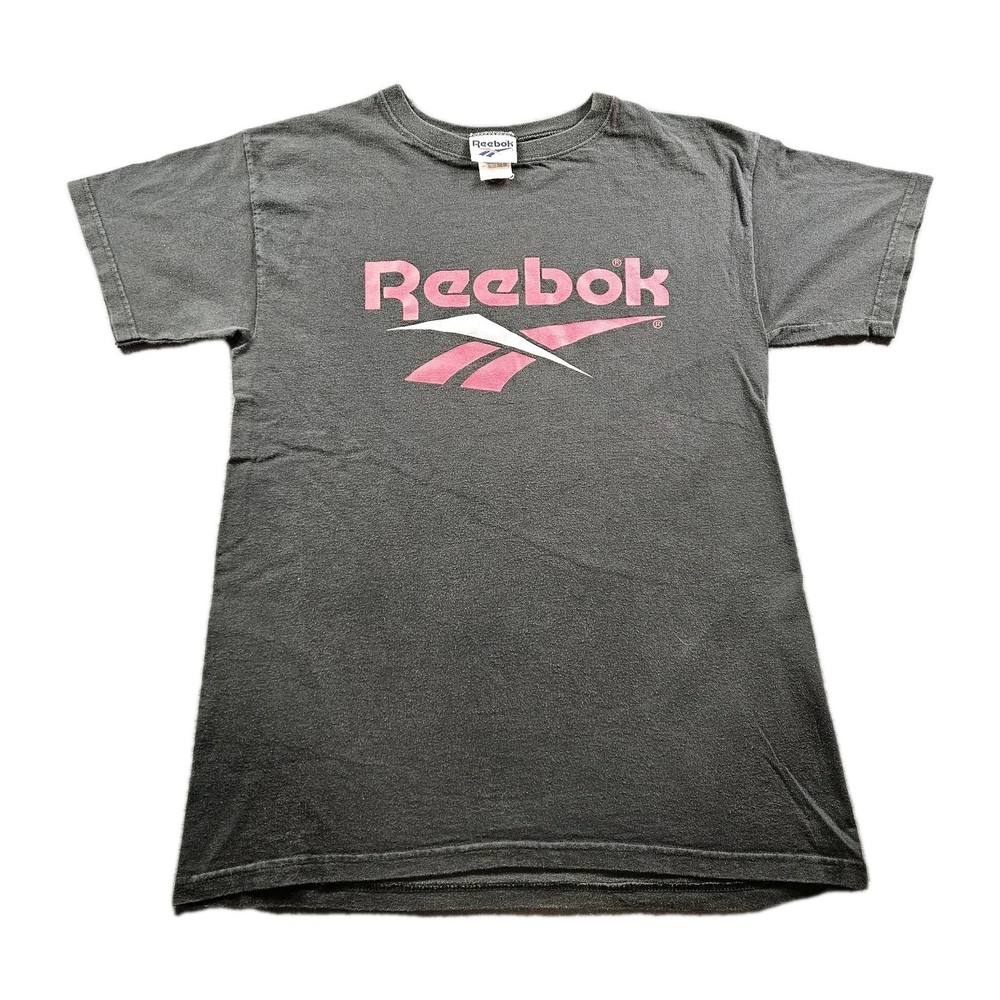 Vintage Reebok 90s Logo Graphic T-Shirt Made In USA Size Small FAST SHIPPING