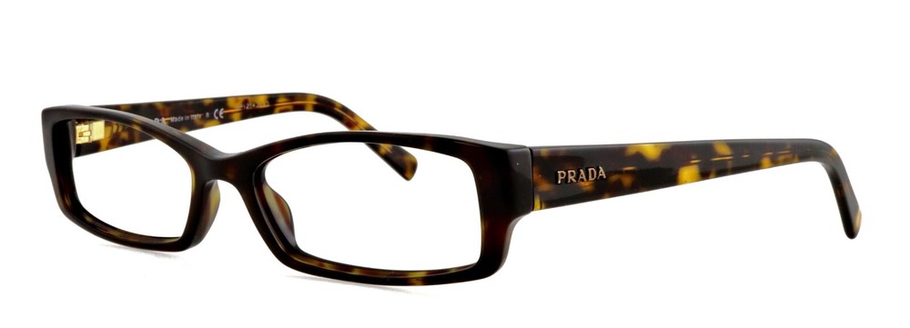 Prada VPR19L 2AU-1O1 52mm Brown Havana Unisex Eyeglass Frames Made in Italy