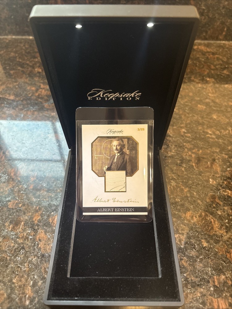 Albert Einstein 2023 Pieces of the Past Founders Edition Handwritten Relic #3/25