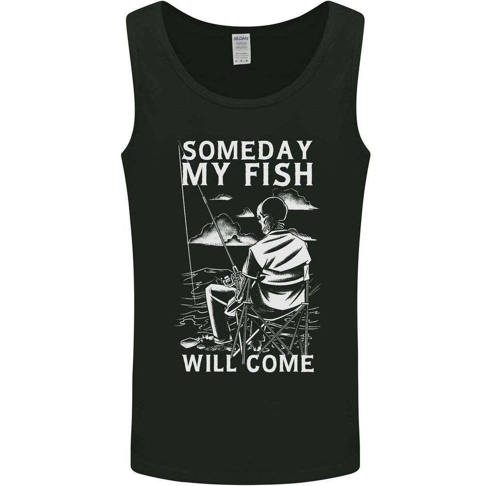 My Fish Will Come Funny Fishing Fisherman Mens Vest Tank Top