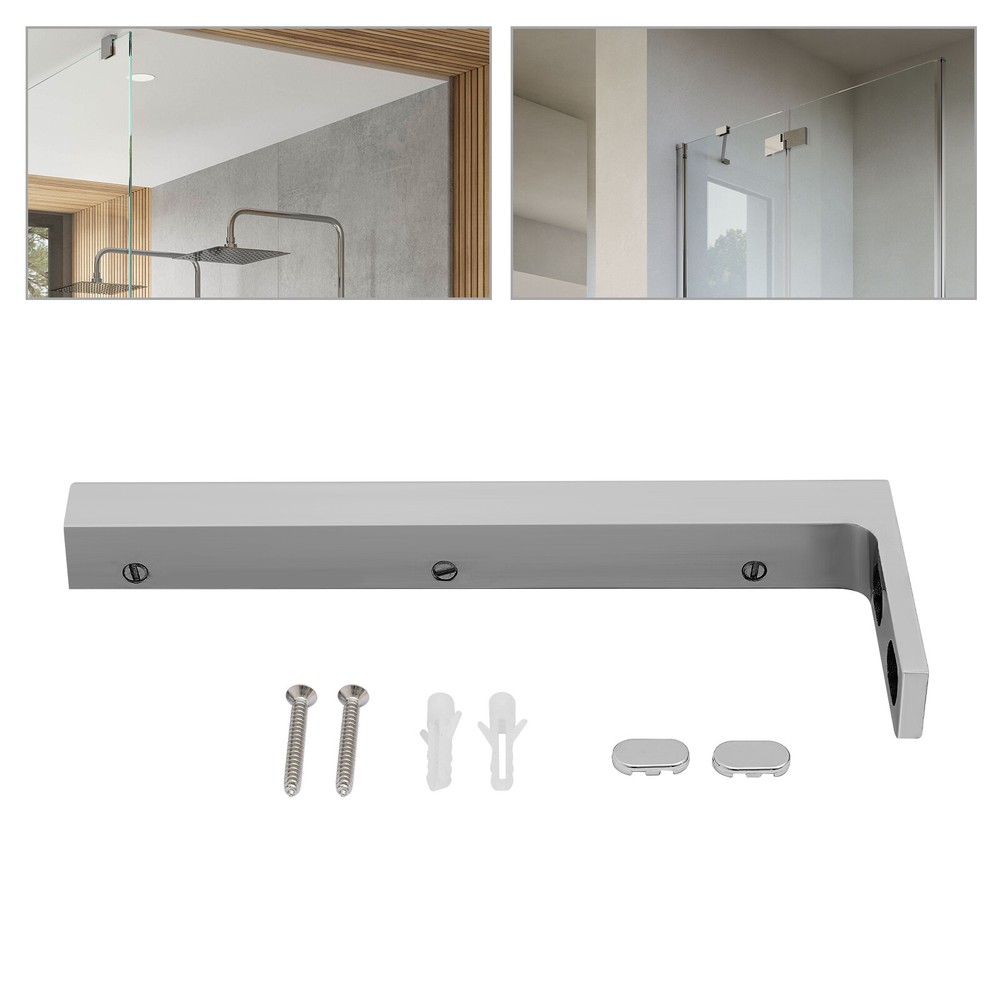 L-Shape Glass Door Stabilizing Bracket for Secure Support