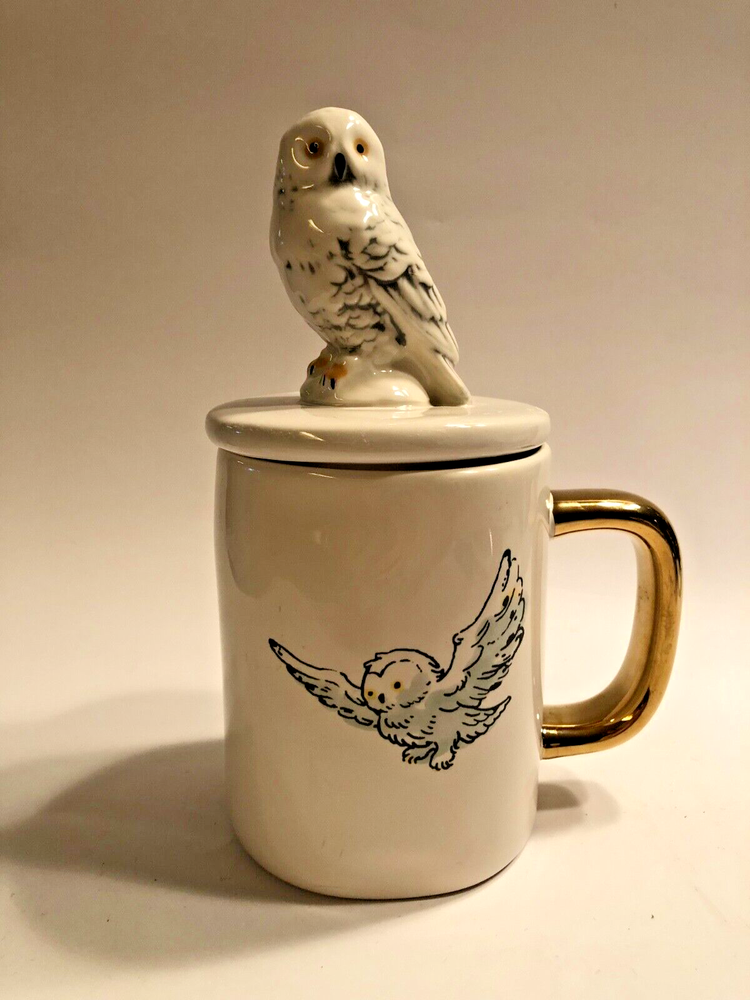 Rae Dunn Harry Potter Hedwig Owl Mug with Lid in Great Condition
